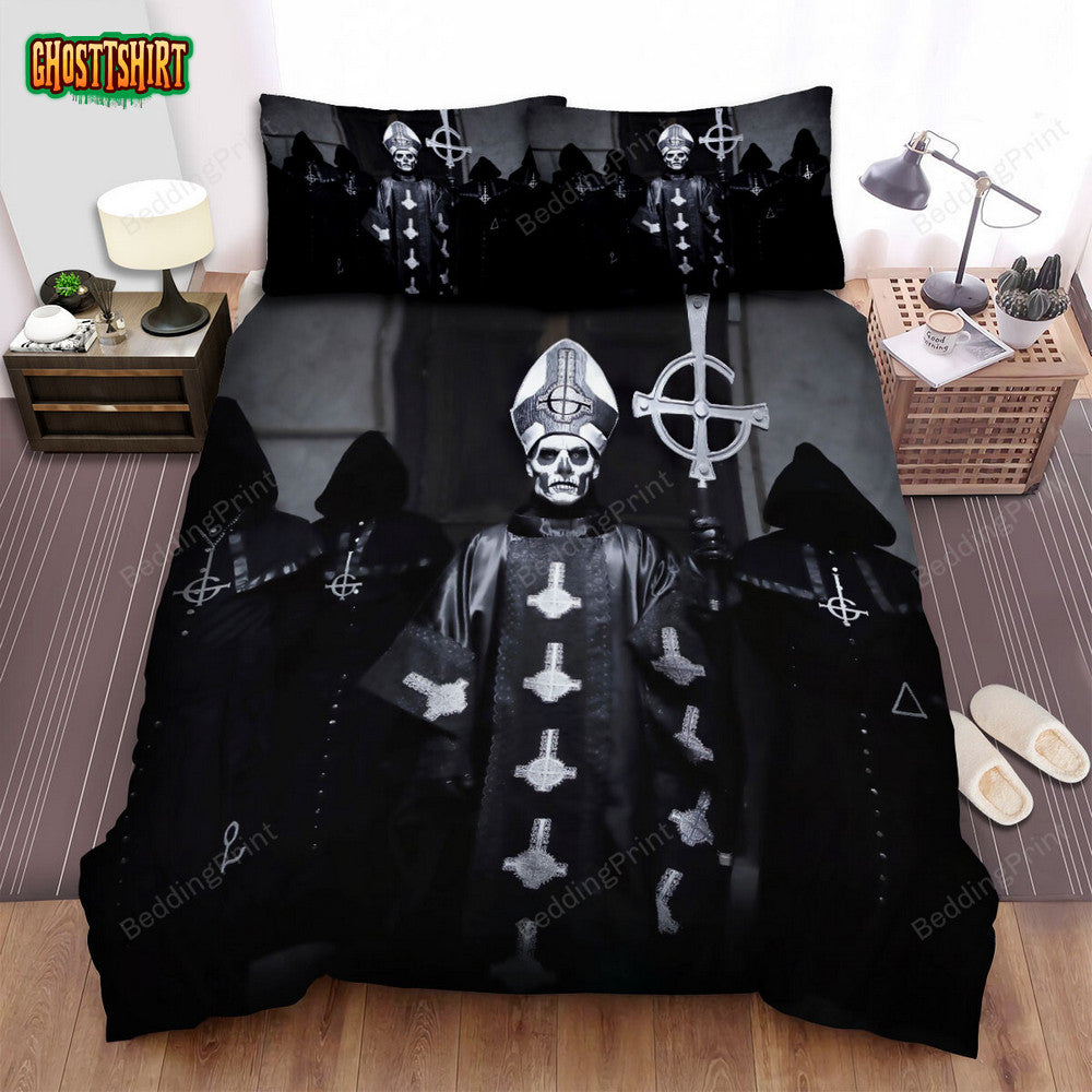 Ghost Band Music In Black And White Photo Bed Sheets Duvet Cover Bedding Set
