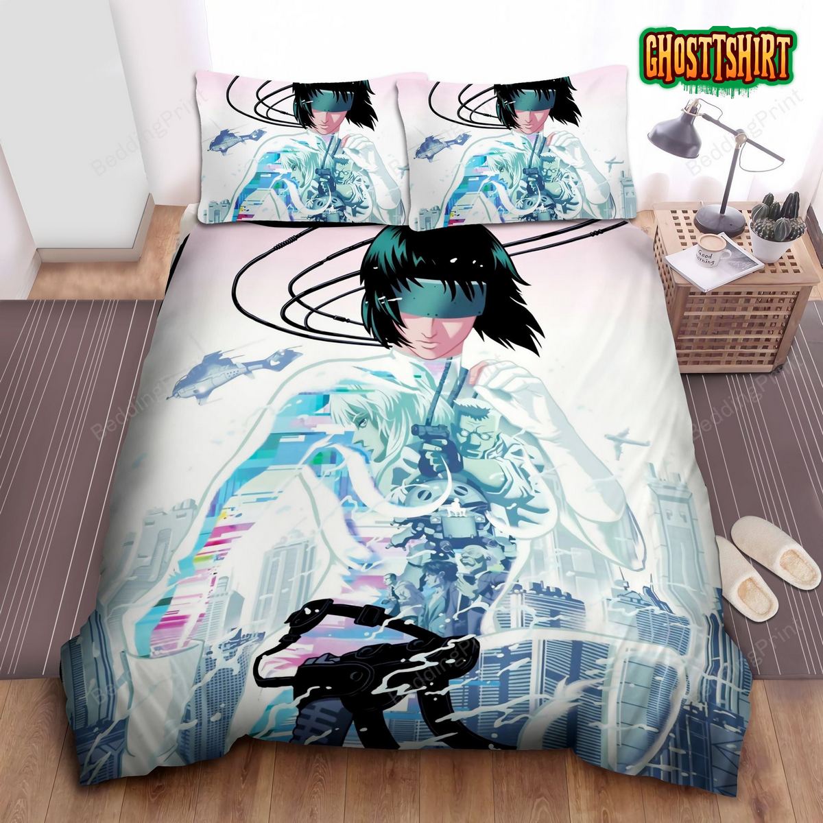 Ghost In The Shell Main Characters Bed Sheets Duvet Cover Bedding Set
