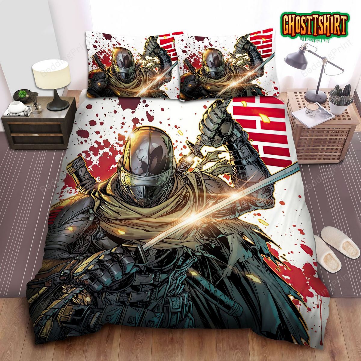 G.I. Joe Bloody Snake-Eyes In Deadgame Comics Bed Sheets Duvet Cover Bedding Set