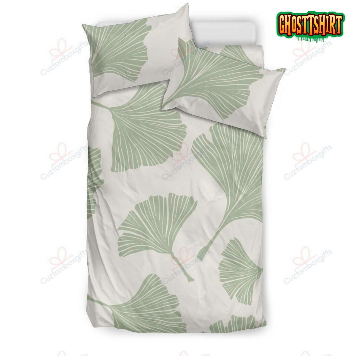 Ginkgo Leaves Pattern Bedding Set