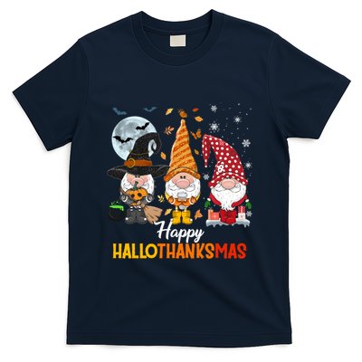 Gnomes Lover Halloween Merry Christmas Happy Hallothanksmas T-Shirt