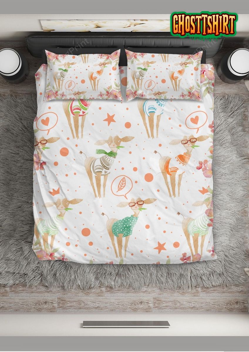 Goat For The Cutest Girl Bed Sheets Duvet Cover Bedding Set