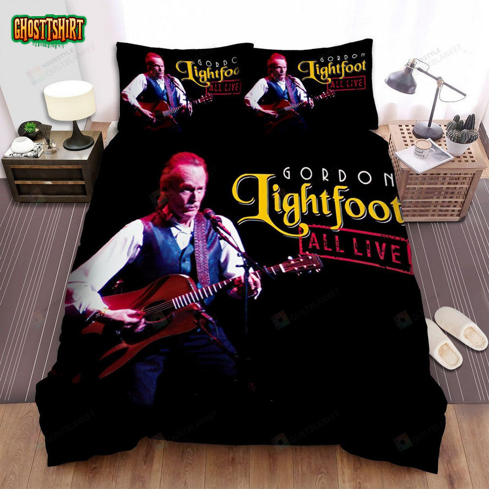 Gordon Lightfoot Album All Live Bed Sheets Spread Comforter Duvet Cover Bedding Set