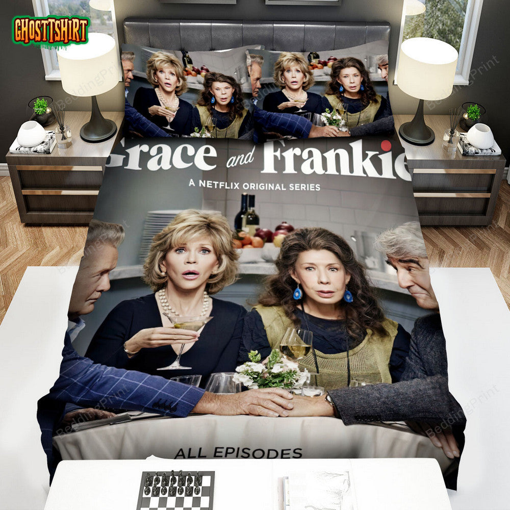 Grace And Frankie (2015–2022) Movie Poster 2 Bed Sheets Duvet Cover Bedding Set