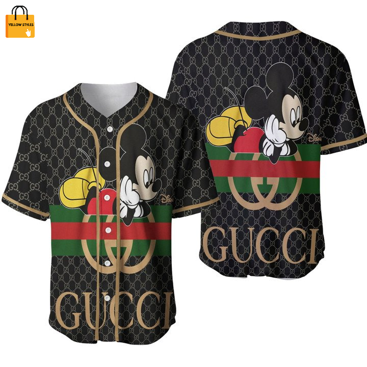 Shop the Gucci Mickey Luxury Brand Baseball Jersey for a Stylish and Iconic Look - Bafud