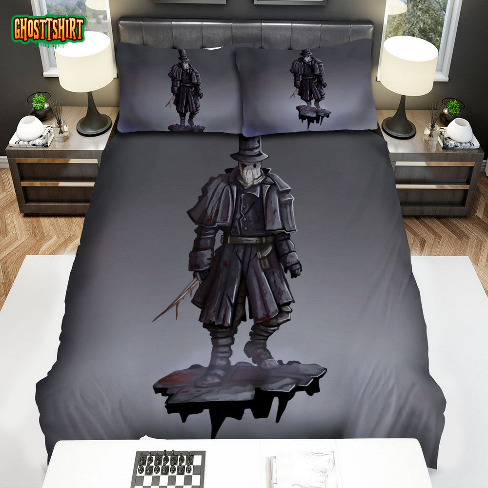 Halloween Jack The Ripper Cartoon Portrait Bed Sheets Spread Duvet Cover Bedding Set