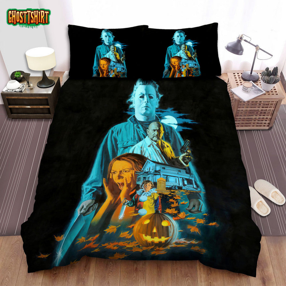 Halloween Movie Green Light Photobed Sheets Spread Comforter Duvet Cover Bedding Set