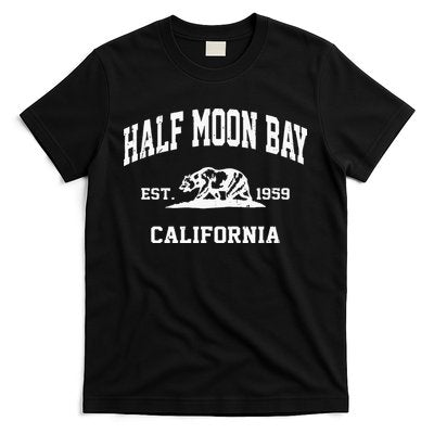 Half Moon Bay California CA Vintage State Athletic Style T-Shirt