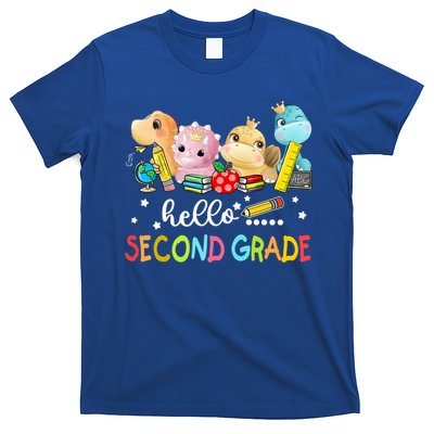 Hello Second Grade Crew Dinosaur First Day Teacher Gift T-Shirt