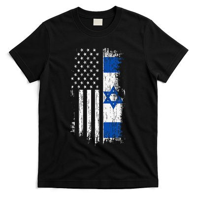 Israeli American Flag Pride Israel USA Patriotic Pride T-Shirt