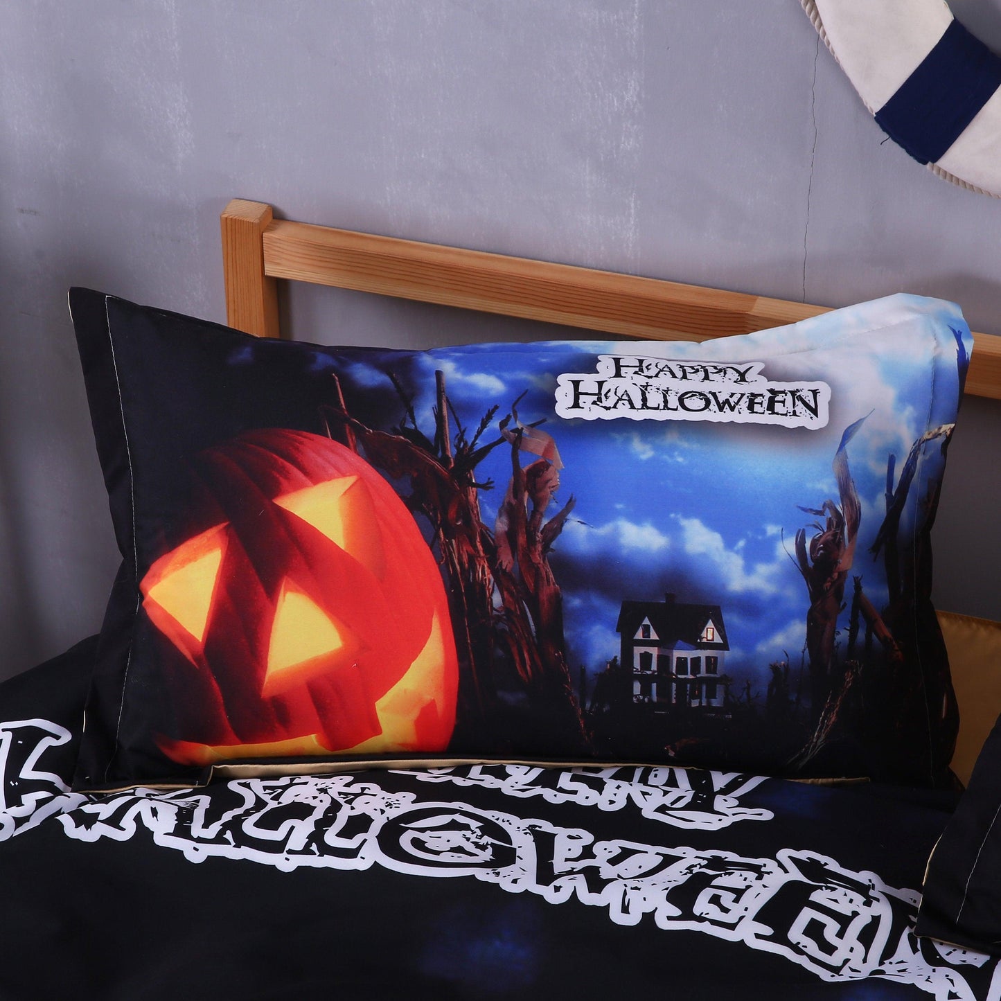 3D Halloween pumpkin Duvet Cover Bedding Set Quilt Cover Pillowcases Personalized Bedding Queen King Full Double 3 Pcs