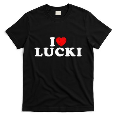 I Love Lucki I Heart Lucki Red Heart T-Shirt