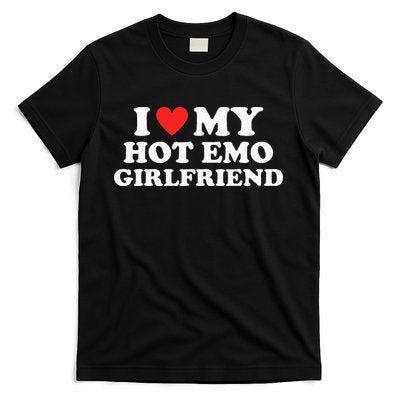 I Love My Hot Emo Girlfriend GF Red Heart Eboy Egirl Funny T-Shirt