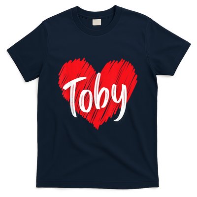 I Love Toby Heart Personalized Name Toby T-Shirt