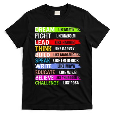 Inspiring Martin Black History Month African American T-Shirt