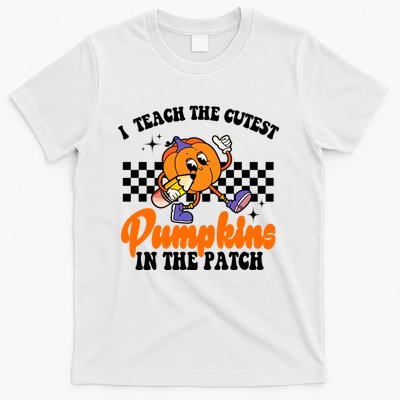 I Teach The Cutest Pumpkins Retro Teacher Halloween T-Shirt