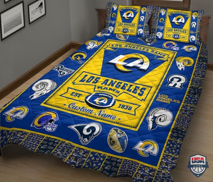 NFL Los Angeles Rams Custom Name Logo History Bedding Set