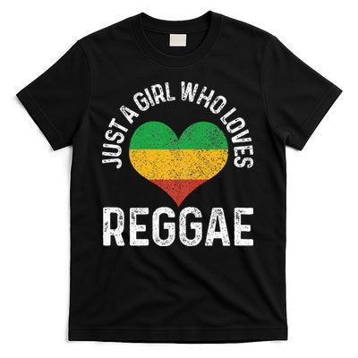 Just A Girl Who Loves Reggae Music Rastafari Rasta Gift T-Shirt