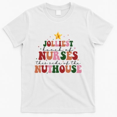 Jolliest Bunch Of Nurses Christmas Holiday T-Shirt