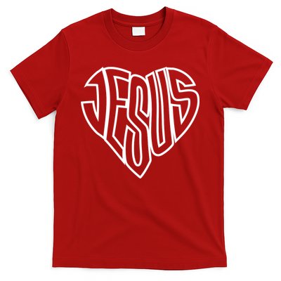 JESUS In The Shape Of A Heart T-Shirt