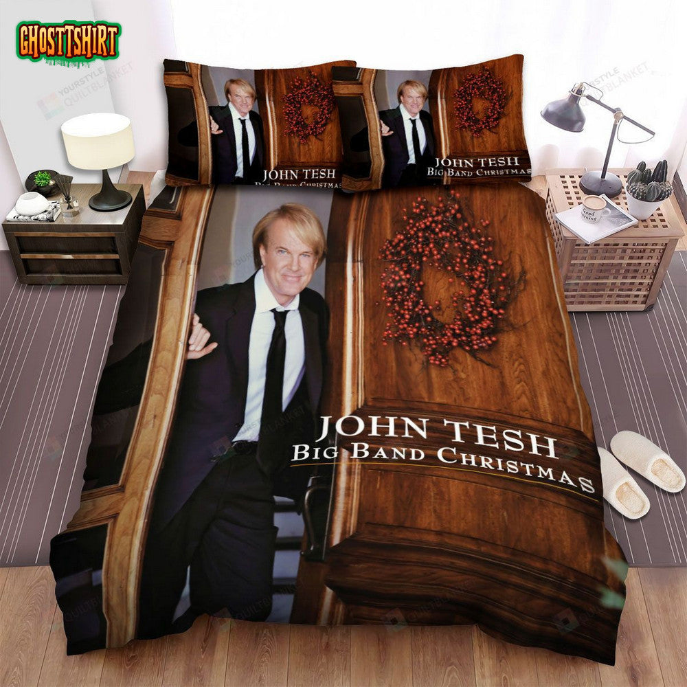 John Tesh Big Band Christmas Bed Sheets Spread Comforter Duvet Cover Bedding Set