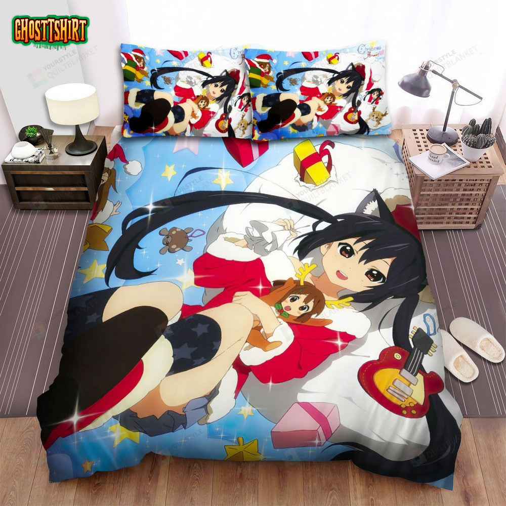 K-On, Christmas Angel Song Art Bed Sheets Spread Duvet Cover Bedding Set