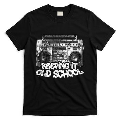 Keeping It Old School Vintage Boombox Graffiti T-Shirt