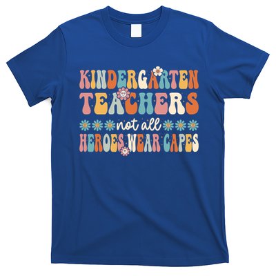 Kindergarten Teachers Capes Groovy Preschool Teacher Gift T-Shirt