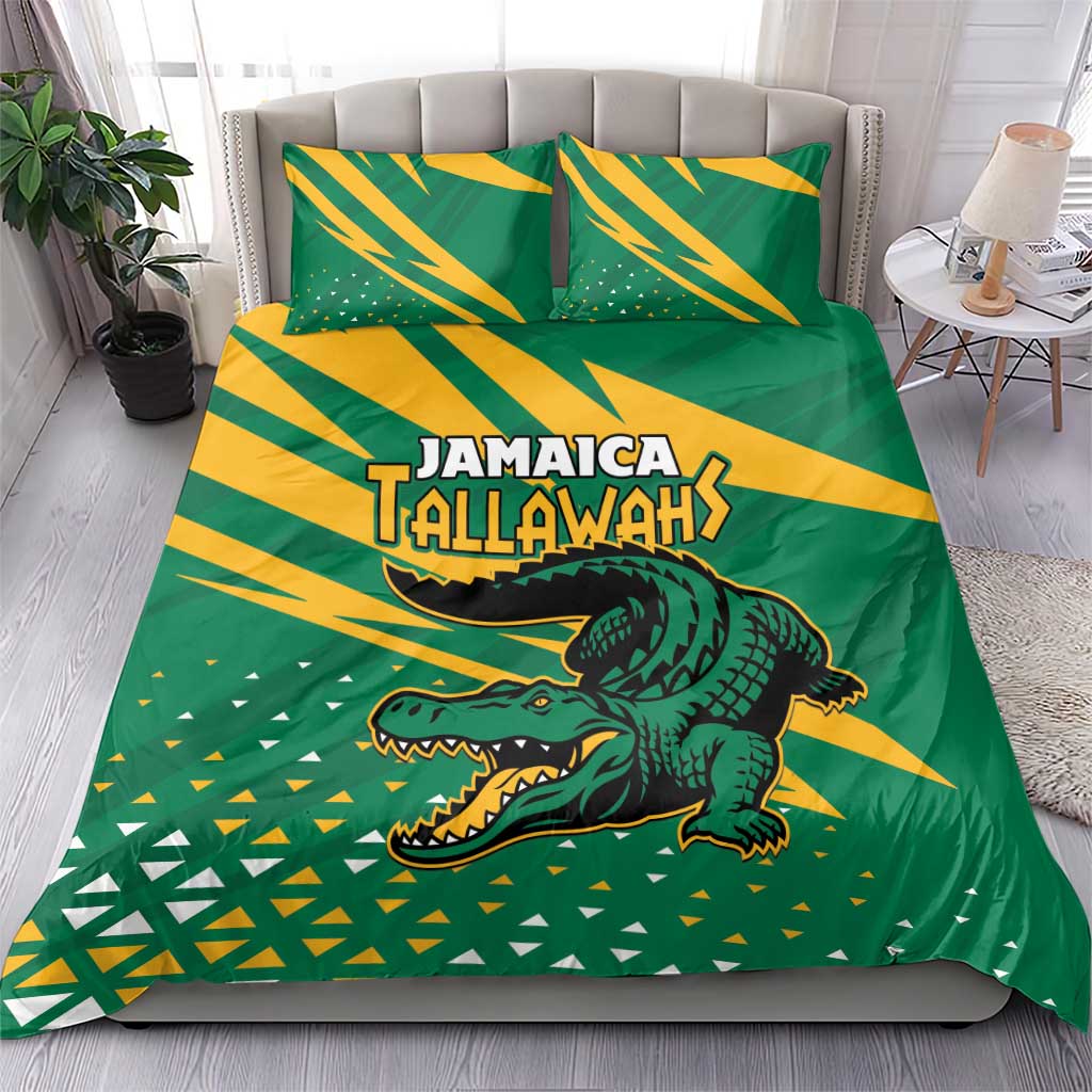 Afro Jamaica Cricket Tallawahs Bedding Set Fi Wi Tallawahs Champions LT01