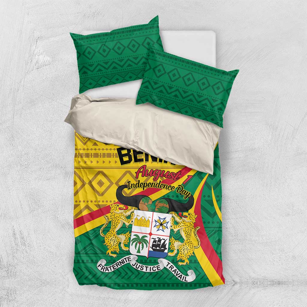 Benin Independence Day 1960 Bedding Set Fraternite Justice Travail LT01