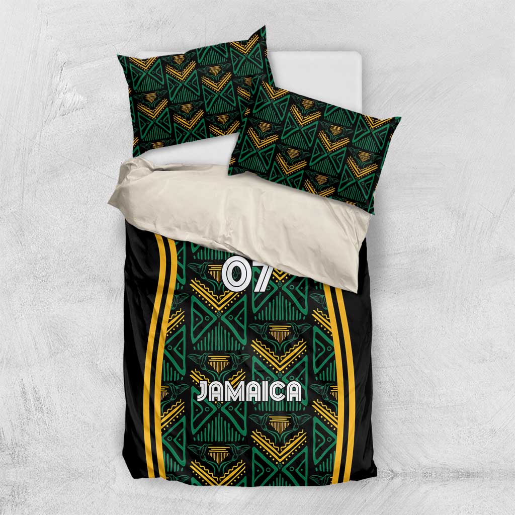 Afro-Jamaica Custom Bedding Set Reggae Boyz Ethnic Motifs LT7