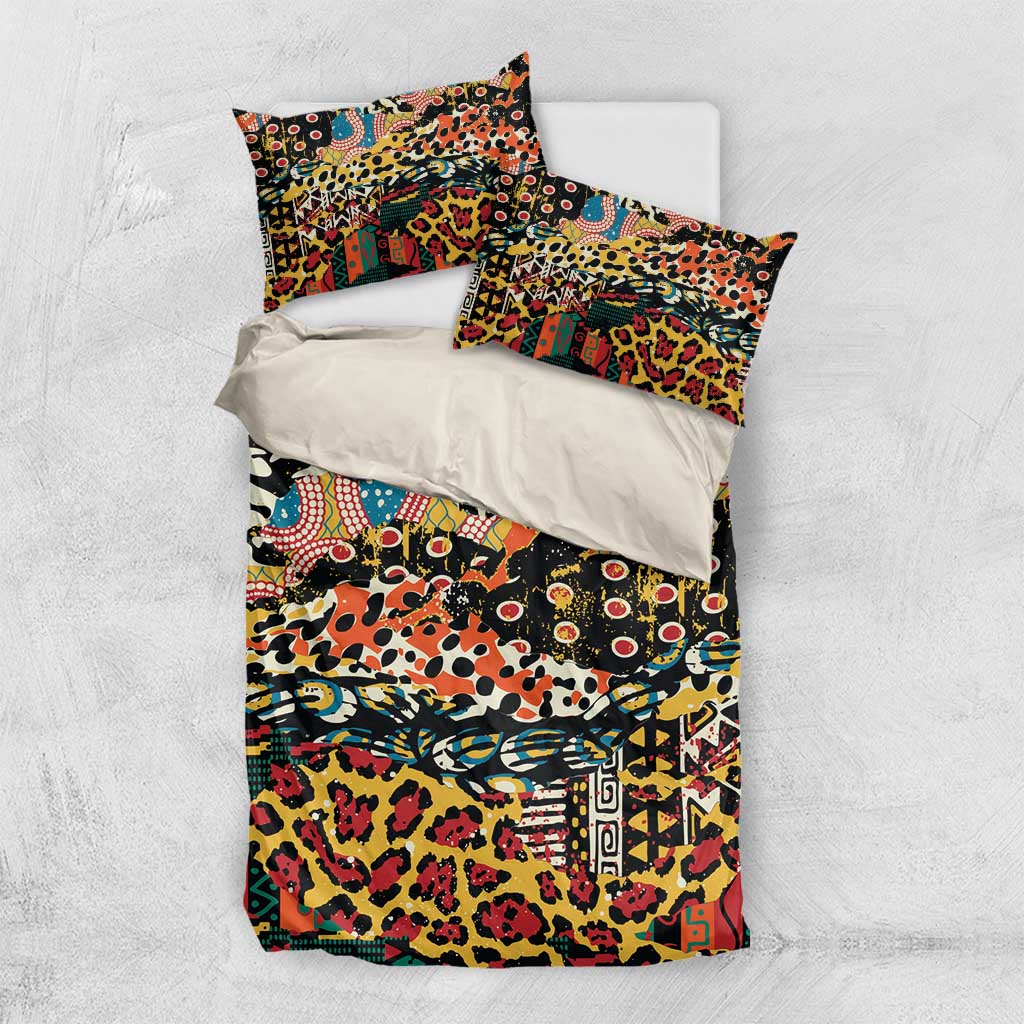 African Mixed Wild Animal Skins Bedding Set LT9