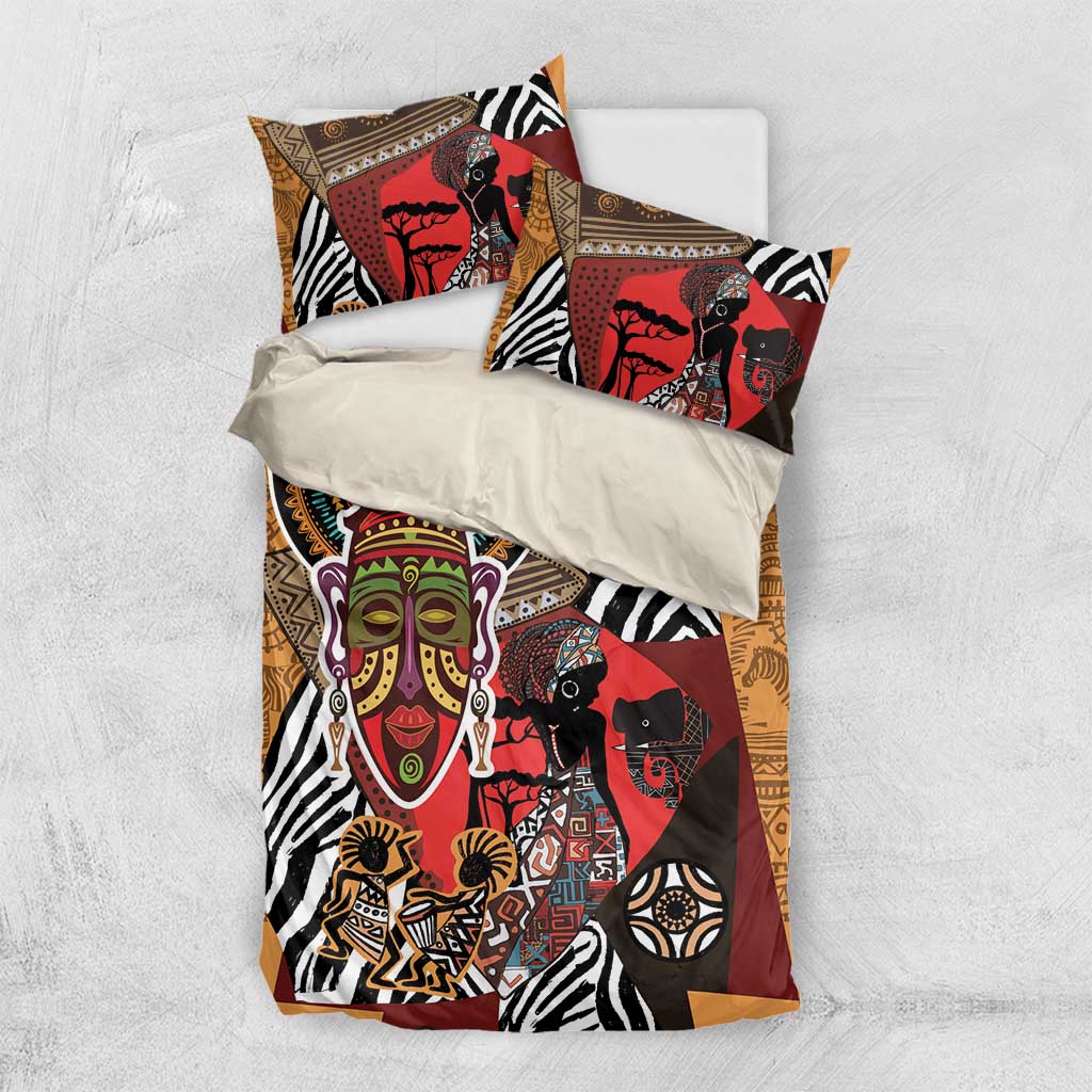 Beautiful African Women Ethnic Motifs Bedding Set LT9