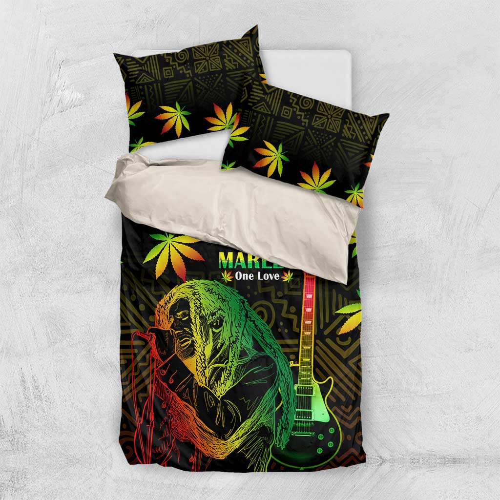 Afro Jamaica Legend Bob Day Bedding Set One Love Jamaican Reggae African Pattern LT14