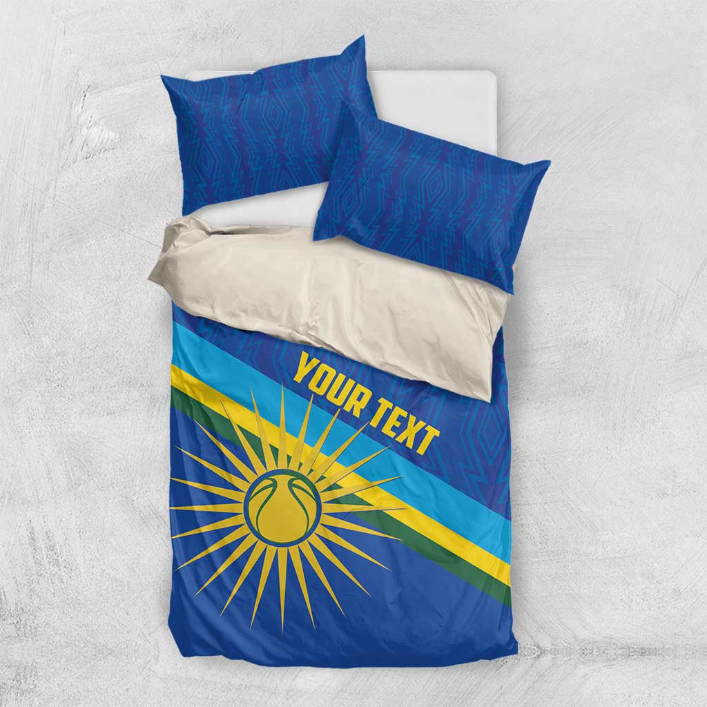 Afro Basketball Custom Rwanda Bedding Set Go Champions Imigongo Folk Pattern LT14