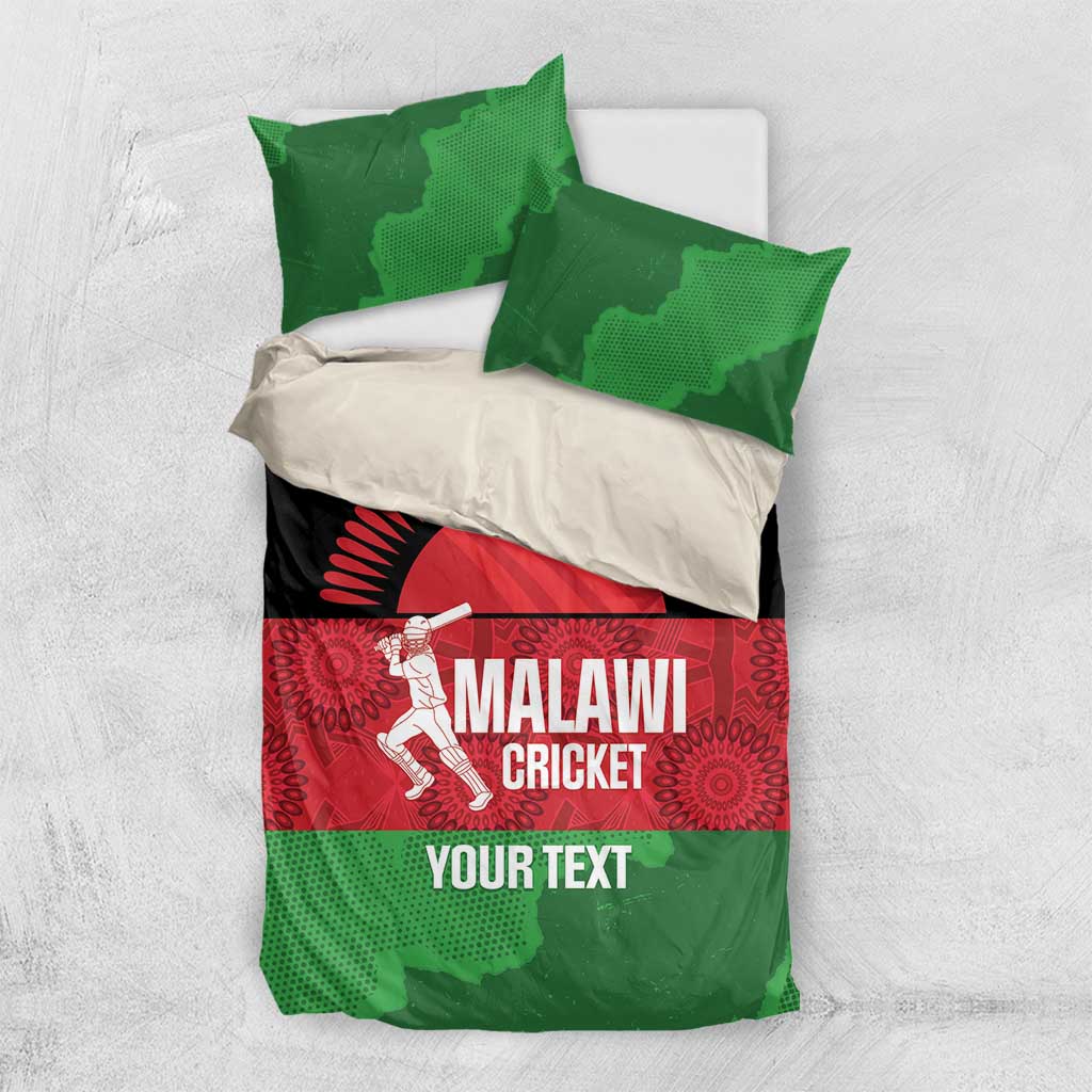 Afro Cricket Malawi Custom Bedding Set Go Champions Flag Style LT14