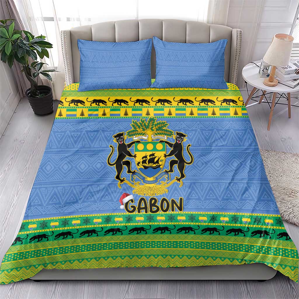 Afro Gabon Christmas Bedding Set Coat Of Arms Mix African Pattern LT15