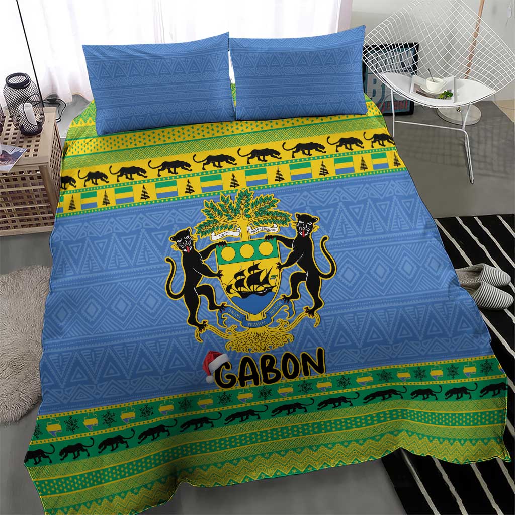 Afro Gabon Christmas Bedding Set Coat Of Arms Mix African Pattern LT15