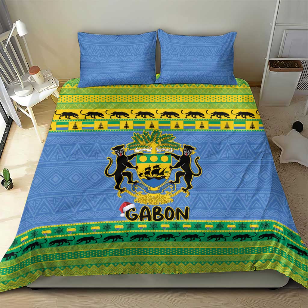 Afro Gabon Christmas Bedding Set Coat Of Arms Mix African Pattern LT15