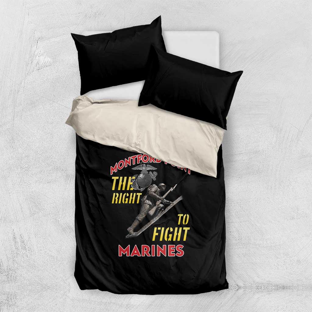 African American Heroes Bedding Set Montford Point Marines - Black LT15