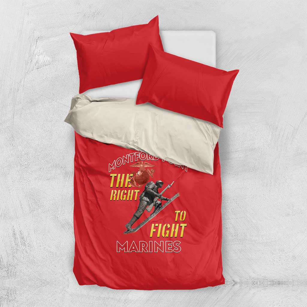 African American Heroes Bedding Set Montford Point Marines - Red LT15