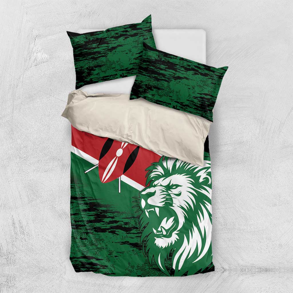 Afro Kenya Lion Head Bedding Set Flag Style LT18