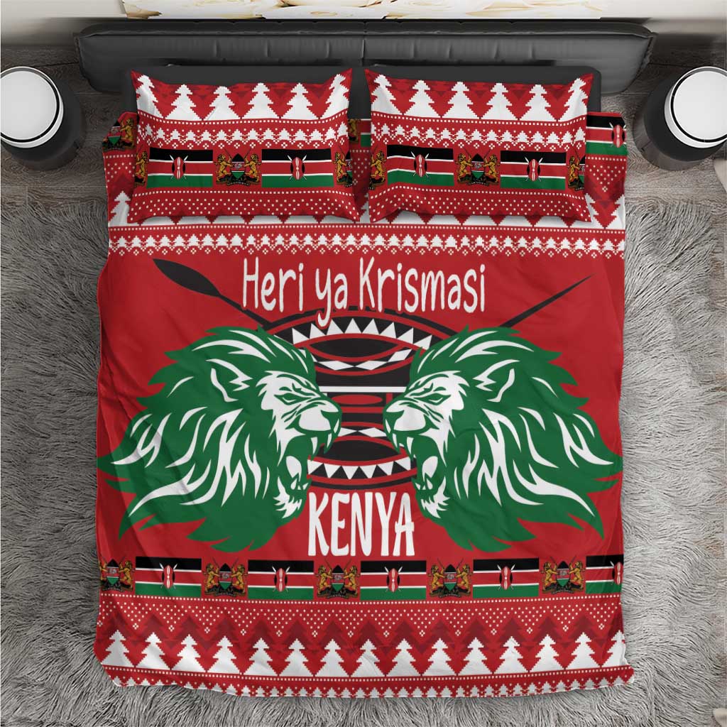Afro Kenya Christmas Bedding Set Head Lion - Heri ya Krismasi LT18