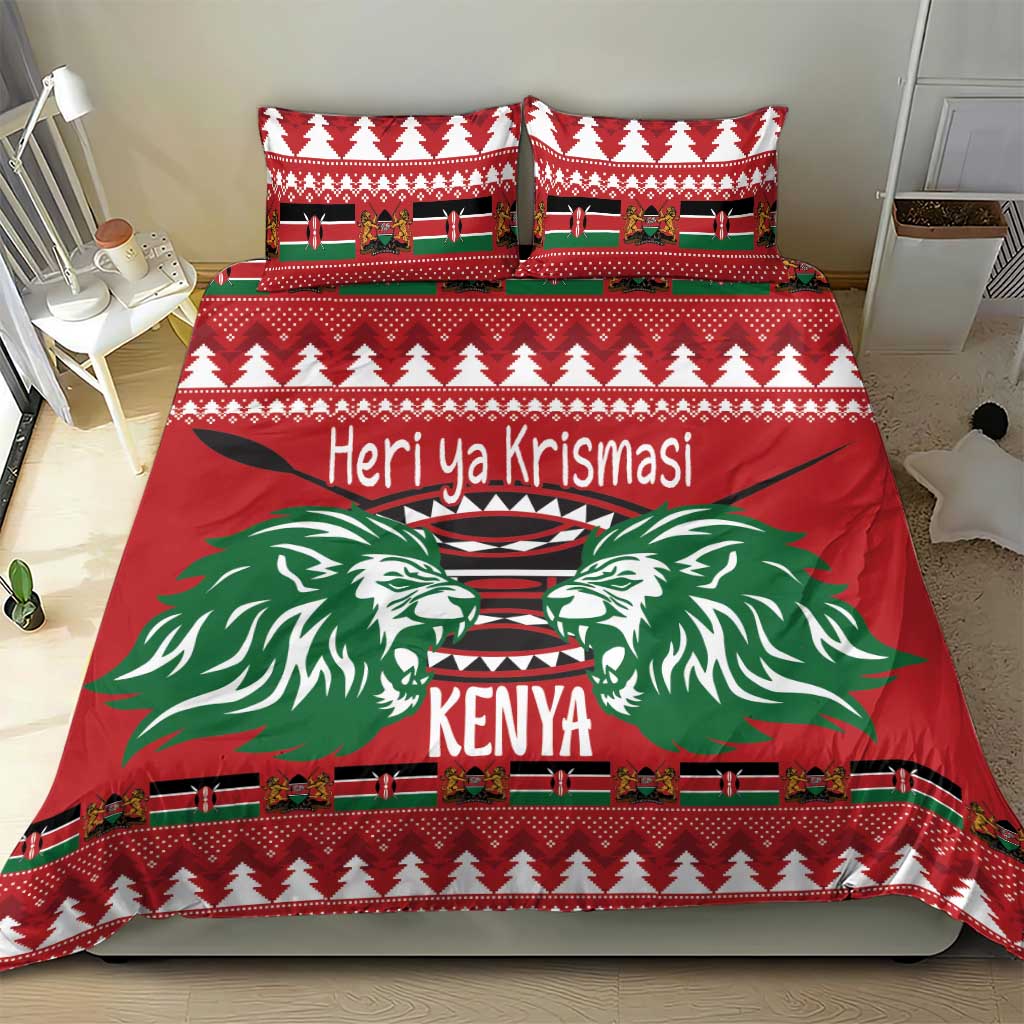Afro Kenya Christmas Bedding Set Head Lion - Heri ya Krismasi LT18
