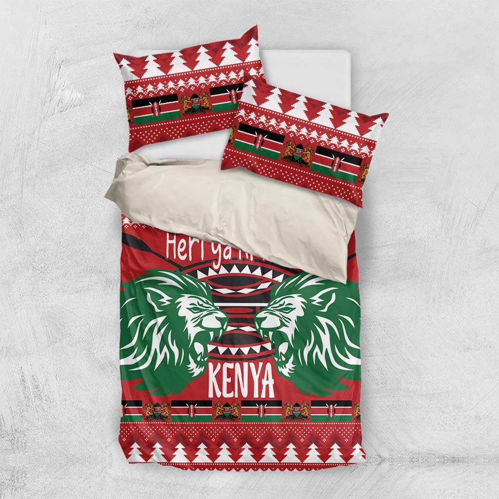 Afro Kenya Christmas Bedding Set Head Lion - Heri ya Krismasi LT18