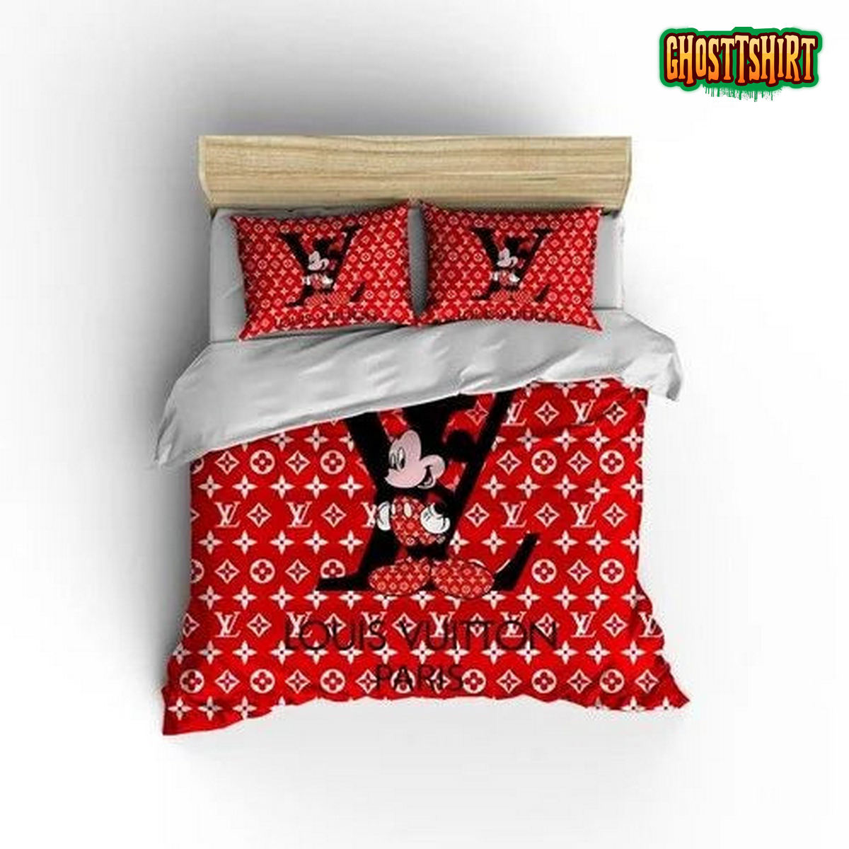 LV Mickey Mouse Luxury Bedding Set