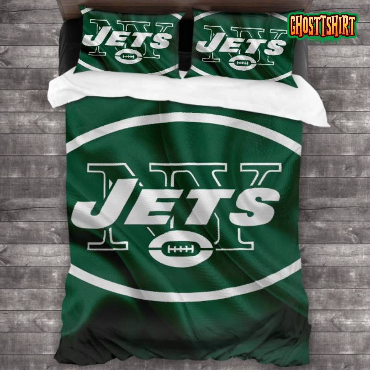 Machine Washable NFL New York Jets Logo Bedding Set