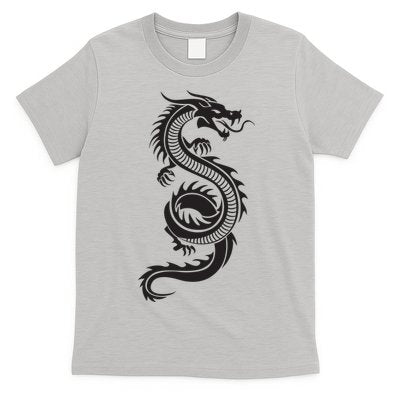 Martial Arts Red Chinese Firedrake Dragon Print Art T-Shirt