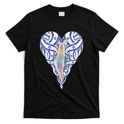 My Heart Is In Israel Jewish Israeli Flag Hatikvah Jerusalem T-Shirt