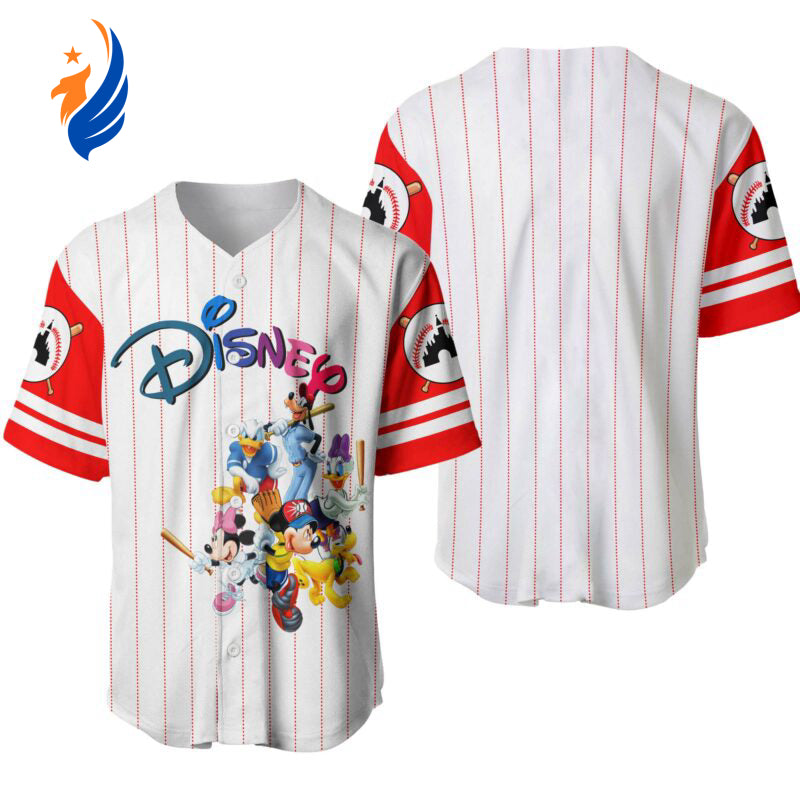 Strike a Home Run in Style with Mickey Mouse Baseball Jersey - Limited Edition Disney Apparel - Bafud
